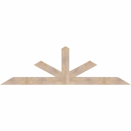Ekena Millwork Saratoga Smooth Timber Gable Bracket, Douglas Fir, 96"W x 28"H x 5 1/2"D x 5 1/2"F, 7/12 Pitch GBW096X28X0606SAR00SDF